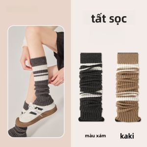 MiiOW | Tất ống dài dày dặn màu xám cho nữ MiiOW Quần legging bảo vệ đầu gối ấm áp thời tiết đông xuân mùa thu