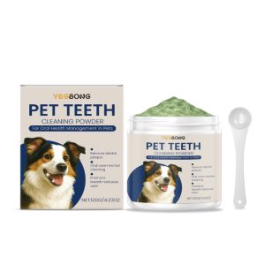Yegbong Dog teeth cleaning powder removes dental plaque keeps teeth and gums healthy and maintains fresh breath Pet Teeth Cleaning Powder Dog Teeth Powder Pet Teeth Cleaning Powder