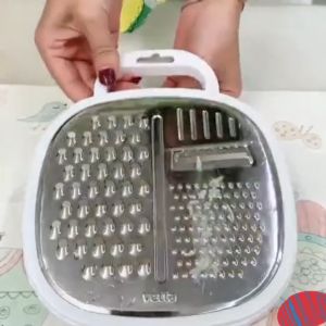 Ready Stock 3 in 1 Multifuntion Vegetable Cutter Grater Kitchen Slicer Stainless Steel Penghiris Sayuran Penyagat刨丝器削皮切片