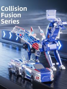 Childrens Magnetic Absorption Transformable Toy Flying Unicorn Dragon Collision Combination Two-In-One Gift Hello Carbot