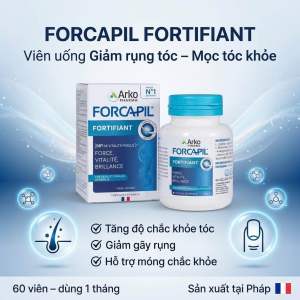 Forcapil Viên Uống Ngăn Rụng Tóc Sau Sinh Arkopharma Forcapil Fortifiant 60 viên