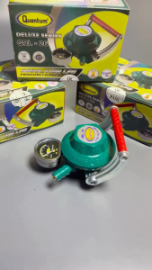 Paket Regulator Gas Quantum QRL-26 DL Double Lock dengan Manometer - Original & Aman SNI