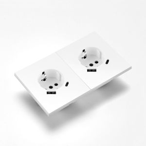 Skin Sensation USB A+C Wall Socket Embedded Skin Feel Paint Power Sockets Integrated Panel DIY Combination Embedded Paint Socket