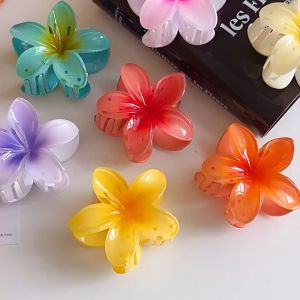 Jepit Rambut Bunga Kamboja Wanita: Desain Korea & Aksesoris Rambut Cantik