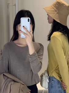 chaqi | Loose Long Sleeve Knitted Base Shirt Womens Summer 2025 New Style Round Neck Sun Protection Cover Up Meat Concealing Top