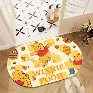 Thảm Phòng Tắm Hình Elip Thấm Hút Bằng Đất Ngọc Trai Hình Gấu Winnie Thảm Phòng Ngủ Thảm Đi Vào Nhà Vệ Sinh Thảm Đệm Chân