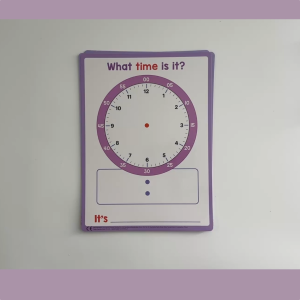 10 Pieces/Set Telling Time Teaching Clock Blank Card Dry Erase Board - Hours Quarter Hours Minutes and Word Problems Practice Reading Clock Sheet For Ages 3-9 Math Practice Card Small White Board Classroom School Supplies Hands-on Learning Tool Te