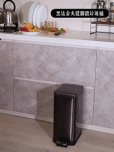 Cutiehaus 10L/20L Stainless Steel Garbage Bin Household House Use Toilet Kitchen Living Room Soft Closing Lid Tong Sampah Keluli Tahan Karat