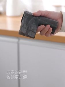 [SG ready Stock] 100pcs 46*60cm Handle Breakpoint Garbage Bag Thickened Disposable Plastic Draw String Trash Bags