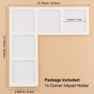 L-Shape Square Inkpad Holder Non-Slip Silicone Corner Ink Pad Holders To Help Ink Pad Stay Put On Smooth Surfaces When Crafting
