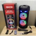 [ZQS4239] Wireless Portable Bluetooth Speaker With Led Light With Mic[4 inch x 2 speaker]. 