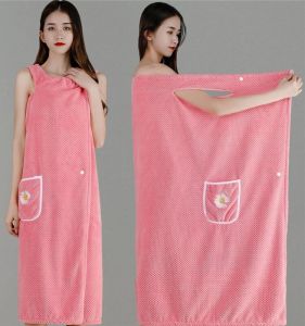 Non-Cotton Bath Towel Womens Wearable Large Size Extra Long Quick Dry Absorbent No Shedding Bath Skirt Home Textile Towel