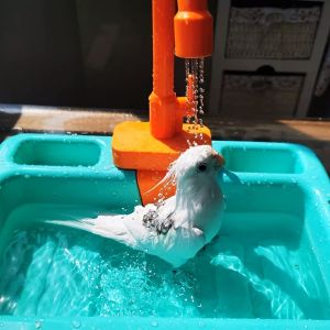 Bird bathtub parrot shower box bathtub container cage accessories suitable for small medium-sized parakeet cleaning supplies