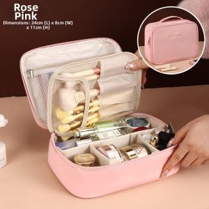 MIRUIDUO | Large Capacity Travel Makeup Bag Compartmentalized Storage