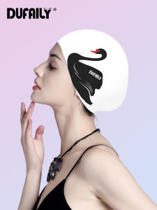 New Womens Swimming Cap Waterproof Anti-Loss Large Size Silicone Swim Hat Fashionable Long Hair Special Protection Ear Cover