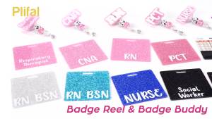 Plifal Charge Nurse Badge Buddy Card Holder Nursing Accessories Horizontal ID Name Identification Tags Nurse Work W Height & Weight Conversion Charts
