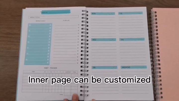 Undated Weekly Planner- Weekly Goals Notebook, A5 To Do List Planner, Habit  Tracker Journal with Spiral Binding, Tracker and Goal Planner, 5.7 x 8.0
