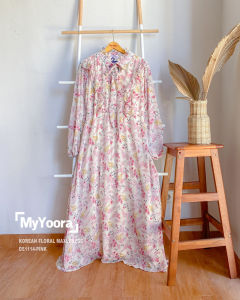 MyYoora Korean Maxi Dress Korea Feminine Pakaian Wanita G27