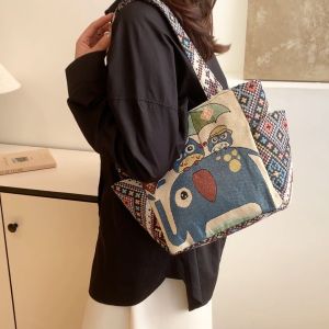 Grosiran Omygoose Tas Totebag Wanita / Tas Tenteng Wanita / Tas Motif Gajah / Tas Bahu / Tas Tote Kanvas / TFW 0274