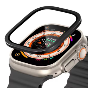 กรณีอลูมิเนียมอัลลอยด์ + กระจกนิรภัยสำหรับแอปเปิ้ลวอตช์อัลตร้า 3 49 มม.ป้องกันรอยขีดข่วนป้องกันหน้าจอไอวอทช์ อัลตร้า 2 1 49 มม.ฟิล์ม