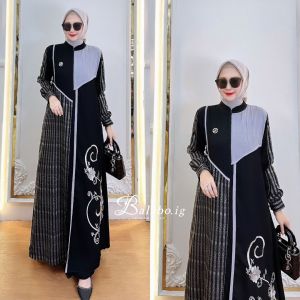 Dalina dress by Balabo // gamis jatblack hitam // gamis umroh
