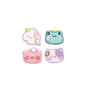 DUTRIEUX | 3-13pcs Cute Cartoon Animal Fruit Self-adhesive Embroidery Patch Premium Cloth Ornament For Notebook Clothing Handbag