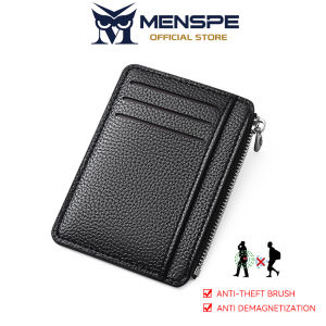 MENSPE Short Wallet Multi-Functional RFID Wallet Ultra-Thin PU Soft Leather Card Purse Wallet Multi-Card Position ID Credit Cards Holders Business Bag Zipper Card Holder