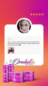 ORABELLA RE.VIVE NATURAL SKIN CARE SET x1 Set of 4 Products [ WHITENING Brightening Micellar Wash Facial Toner Sunblock Night Cream Brightening Glass Skin Glow Instant Smoothness With Organic Ingredients FDA Approved Safe For Pregnant Lactating Women ]