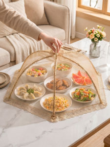 YNQN | Foldable Food Cover Anti Fly Anti Dust Mesh Cover
