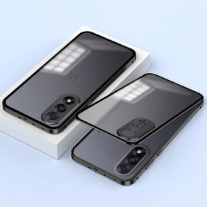 Luxury Metal bumper Matte PC Hard Back Shell for OnePlus Ace 5 Racing Edition‌ Nord 4 Phone Case Aluminum Alloy Frame Skin Funda Can pop up