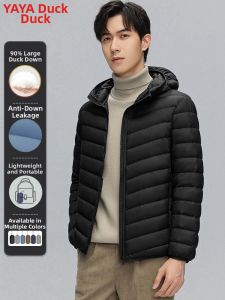 YAYA | Slim Lightweight Duck Down Jacket Business Casual Hooded Warm