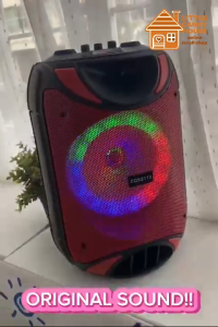 ZQS 8118 Bluetooth Speaker Trolley Super Bass Portable Wireless Karaoke Music Player with FM/USB/MIC