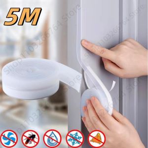 5M Door Window Weather Stripping Self Adhesive Shower Glass Gaps Side of Door Seal Strip Dust Insulation Noise Reduction Tape