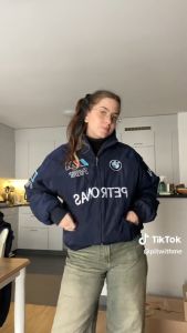 GTY BMW Racing Jacket For Couple With Contton Varsity Motorcycle Black Loose Jacket Coats