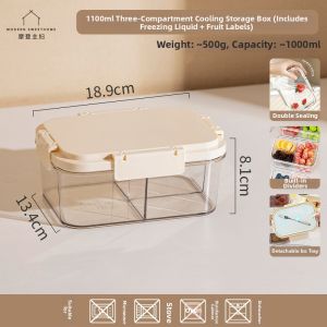 MODERN SWEETHOME | Portable Sectioned Freshkeeping Lunch Box with Fork