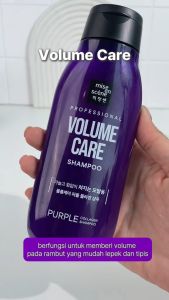 mise en scene Volume Care Purple Collagen Shampoo 200ml - Shampo Untuk Rambut Tipis Lepek dan Rontok dengan kandungan Collagen - Shampo Korea