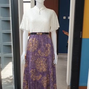 Gaun Kasual Wanita Kerah Shanghai & Midi Dress Korea