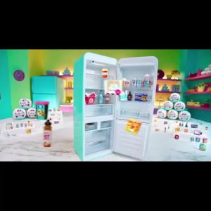 Bandai | ZURU Mini Fridge Set Toy Pretend Play Miniature Refrigerator Mystery Box Surprise Blind Box Dollhouse Accessories for Kids