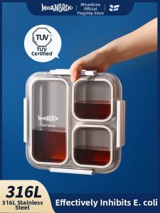 Misanbroo | Food Grade 316 Stainless Steel Leakproof Portable Insulated Lunch Box