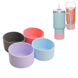 2Packs 7.5cm Silicone Boot for Stanley 40/30 oz Quencher Adventure Tumbler Silicone Sleeve for Stanley IceFlow Flip Stanley Cup