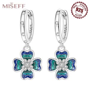 MISEFF S925 Sterling Silver Earring Fashion Blue Star Moon Earrings Original Jewelry For Women Birthday Gifts