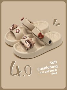 Cartoon Little Girl Sandals Ladies Summer New Beach Outdoor Wear Anti-slip Two-Way Wear EVA Flip Flops Women Casual Fashion