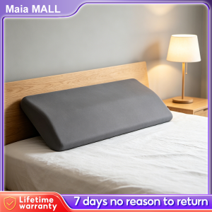 MAIA Ultra Thin Memory Foam Lumbar Pillow (Unan sa Beywang) Ice Silk Breathable Back Support for Sleeping Anti-Dust Mite 58x26x5cm Ergonomic Bed Cushion for Back Pain Relief