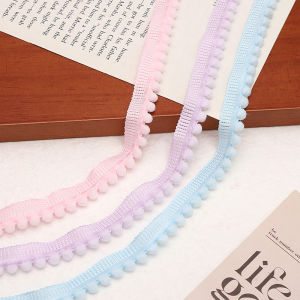 ผ้าม่านลูกไม้หลากสี5เมตรทำจากโพลีเอสเตอร์ผ้ากำมะหยี่ไม่ยืดหยุ่นสำหรับตกแต่งงานฝีมือแบบอุปกรณ์เย็บผ้า DIY