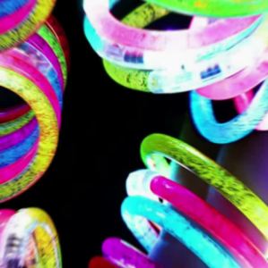 1-100PCS Halloween LED Acrylic Glow Bracelet Concert Support Fluorescent Bracelet Holiday Party Bracelets Holiday Decoration
