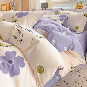 Fresh Style Soft Washed Cotton Thick Bedding Set