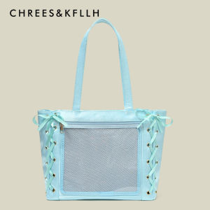 Large Capacity Ribbon Tie Commuter Bag Original Girls Big Eating Quantity Pain Package Anime Single Shoulder Bag for Youth