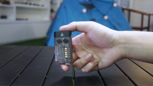 5V LED Keychain Flashlight with Built-in Magnet and Buzzer, Type-C Rechargeable, IPX4 Waterproof, UV Light, Camping Lantern, and Pocket Compatible