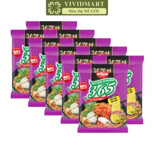 [SET 10 GÓI] - NISSIN - Mì 365 có 3 vị: Xí Quách Thịt Bằm Lẩu Thái Hải Sản Súp Miso Rong Biển Nhật - Mì không chiên 365/ Mì gói 365/ Mì Healthy 365/Mì ăn liền Ba Sáu Năm - (64g-68g/gói)