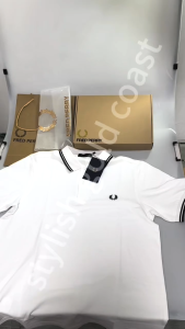 Original Fred Perry Men Polo Shirt Classic Style Pure Cotton Embroidered Collar Polo Shirt